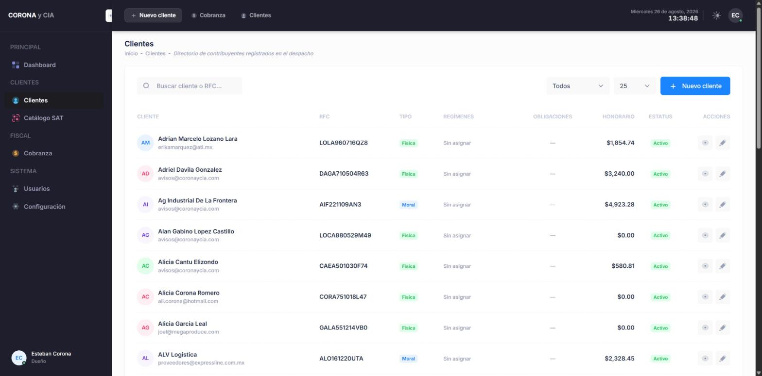 Corona y CIA client directory