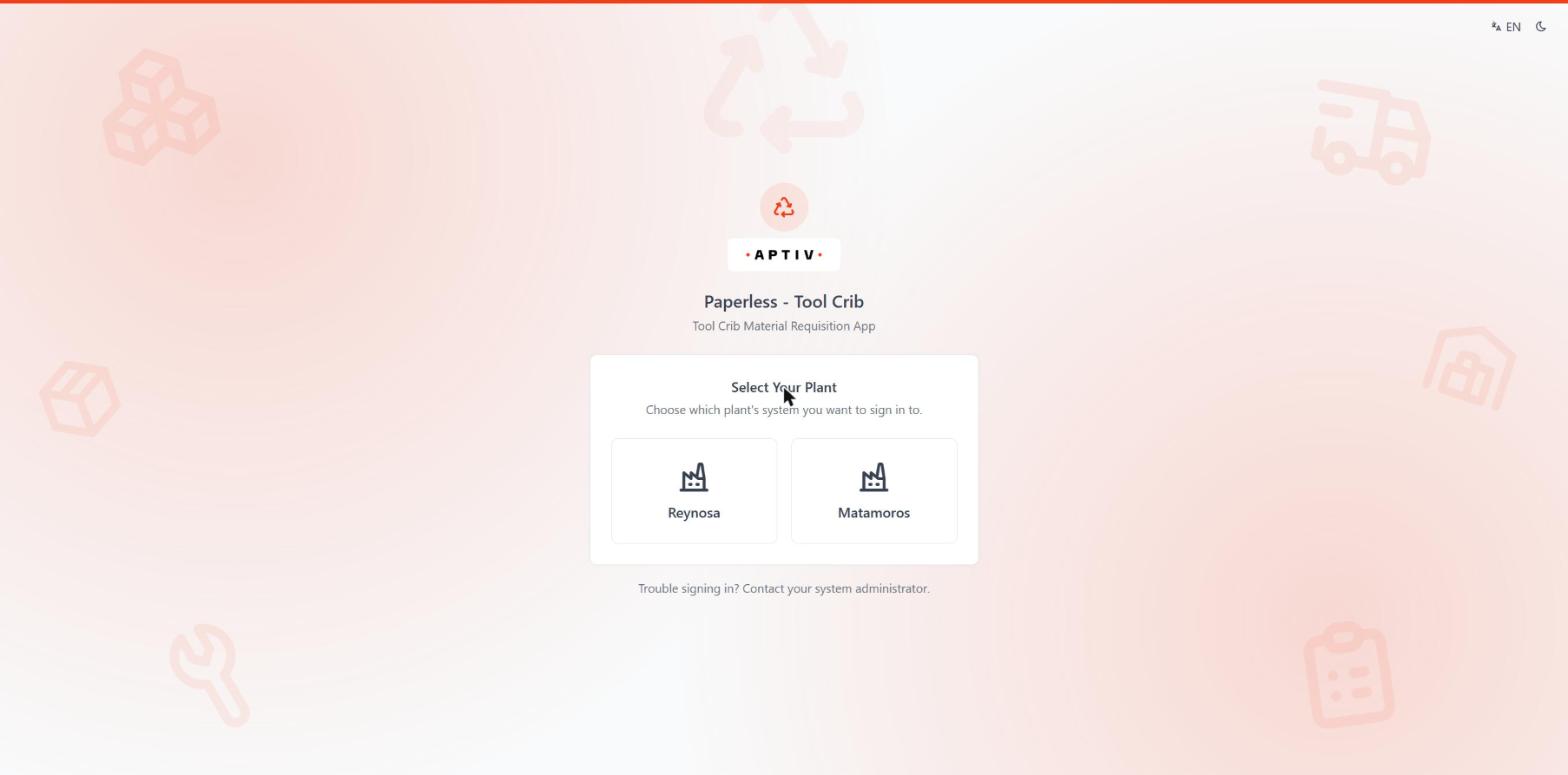 Paperless plant selection screen